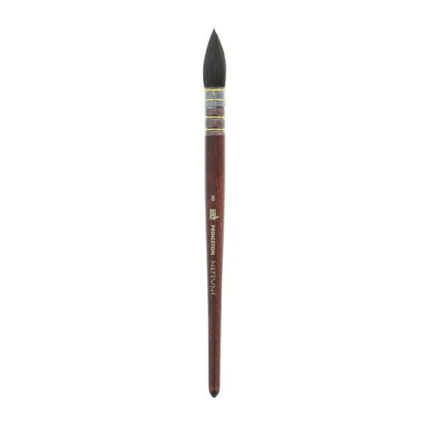Princeton Brush Neptune Synthetic Squirrel Watercolor Brush, Quill, 8