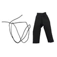 thumbnail image 1 of Pantalones de muñeca masculina 1/18, mini pantalón largo de pierna ancha, deportes atléticos, pantalones de figura masculina, disfraz para figuras de negro, 1 of 7