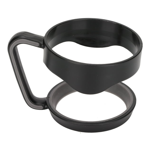 Travel Mug Holder, 2 Circle Silicone Rings Tumbler Cup Handle For Icemaster For Car Black