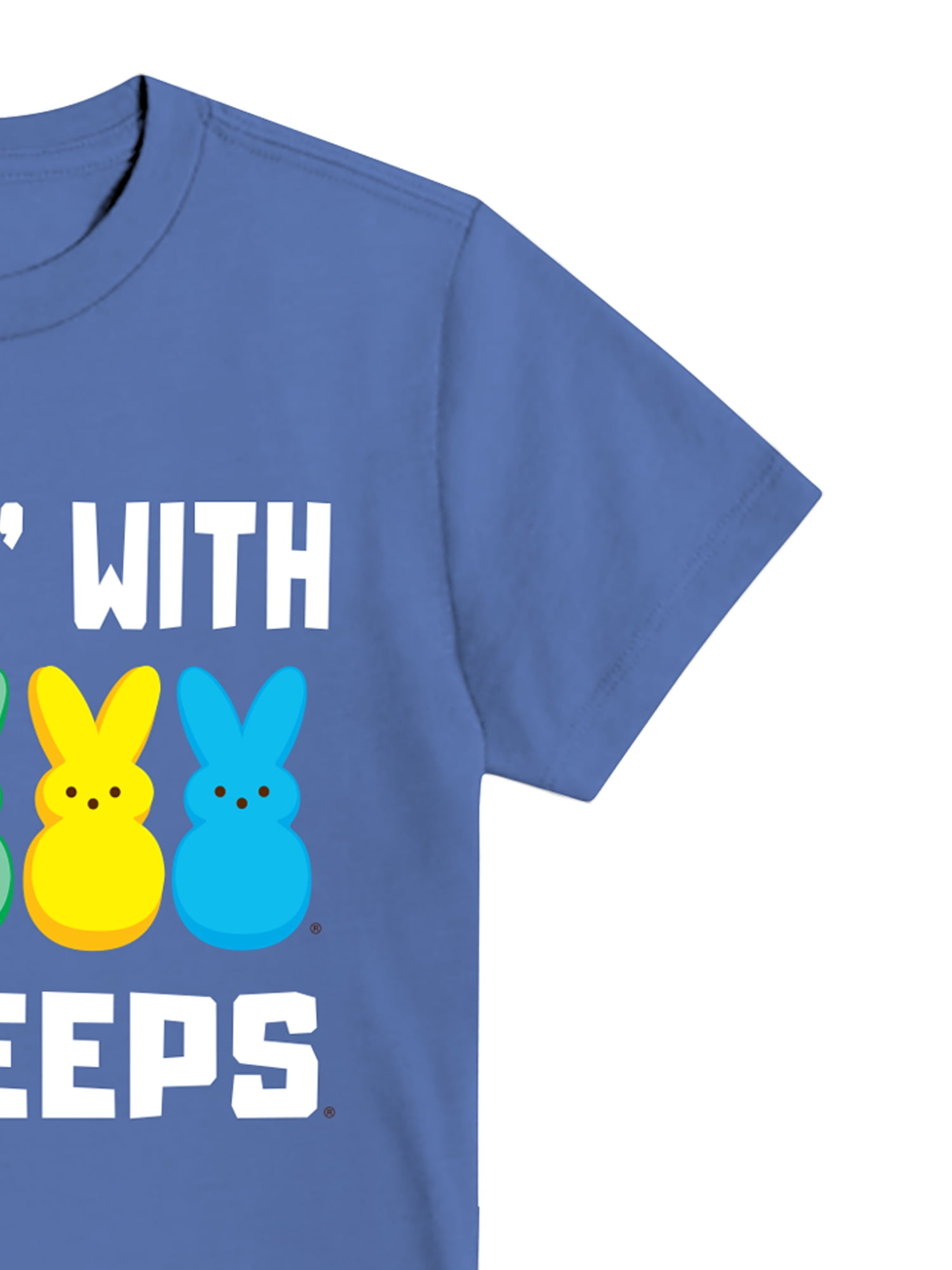 Peeps Boys Chillin with My Peeps Graphic Crewneck Tee with Short Sleeves, Sizes XS-2XL
