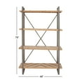 thumbnail image 3 of DecMode 79" x 48" Light Brown Wood Industrial Shelving Unit, 3 of 6
