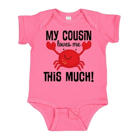 

Inktastic My Cousin Loves Me Boys Gift Baby Boy or Baby Girl Bodysuit