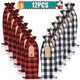 thumbnail image 1 of Bolsas de arpillera para vino, bolsas de regalo para vino de Navidad, bolsas de cuadros de búfalo para botellas de vino para Navidad, bodas, cumpleaños, fiestas, almacenamiento, 12 unidades, 1 of 7