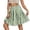 Green, variant on Women's Layered A Line Knee Length Skirt for Casual Outfits with Ruffle Waist and Women Skirts Long L