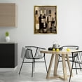 thumbnail image 3 of Stupell Industries Wine Bottles on Bar Food & Beverage Painting Gold Floater Framed Canvas Art Print Wall Art, 25 x 31, 3 of 10