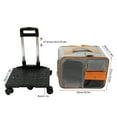 thumbnail image 6 of Folding Cat Carrier,Cat Backpack Breathable Rolling Travel Backpack with Pockets for Dogs and Cats Gray Orange, 6 of 7