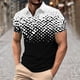 thumbnail image 1 of Ceisia Men's Slim Fit Short Sleeve Collared Tee Splatter Gradient Print Mesh Casual Top Black XXL Gifts, 1 of 5