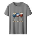 thumbnail image 4 of Tnhcen Patriotic T-Shirts for Men Red White and Blue 4th of July Shirt USA Flag Wine Glass Graphic Tee Tops S-3XL, 4 of 5