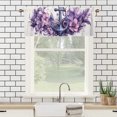 thumbnail image 3 of Anchor Curtain Valances for Kitchen Windows Purple Floral Flower Rustic Country Rod Pocket Window Valance for Living Room Bathroom Bedroom Kitchen 54 by 18 in, 1 Panel, 3 of 6