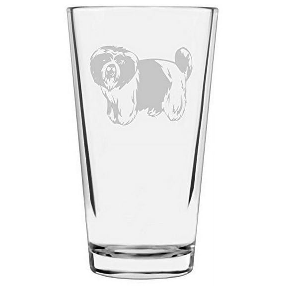 Kyi Leo Dog Themed Etched All Purpose 16oz Libbey Pint Glass