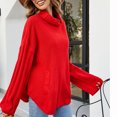 thumbnail image 4 of IROINNID Reduced Womens Sweater Turtleneck Pullover Sweater Solid Color Casual Mid-Length Long Sleeve Autumn and Winter Sweater Oversize High Sweater, 4 of 8