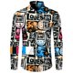 thumbnail image 3 of Camisas de moda para hombre guapo, camisetas casuales con estampado 3D, botones, solapa, manga corta y larga, estilo hip hop, para hombre y mujer, estilo urbano, cárdigan, 3 of 5