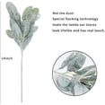 thumbnail image 2 of Faux Lambs Ear Stems Miller Fake Flocked Artificial Greenery for Home Wedding Bouquet DIY Craft Farmhouse Decor (6pcs, Silver Dusty Miller), 2 of 5