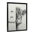 thumbnail image 2 of Aarocafa – Humorous Highland Cow "Are You Pooping?" Sleek Black Plastic Frame Canvas Art – Modern Playful Decor for Contemporary Spaces – 16x24in – Black Frame, 2 of 7