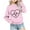 Pink, variant on Edvintorg 1-12 Years Toddler Sweatshirt Long Sleeve Christmas Gift Fall Winter School Clothes Outfit Cute Pattern Printed Crewneck Pullover Tops Kids Clothes Boys Children's Clothing