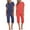 Gp9, variant on Ekouaer 2 Pack Women's Capri Pajama Sets Short Sleeve Two-Piece Pjs V Neck Tops & Pants Printed Lounge Sets