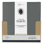 Mainstays Collapsible Fabric Cube Storage Bin, Soothing Grey
