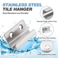 thumbnail image 3 of Uxcell 10 Pcs Stainless Steel Tile Hanger, Heavy Duty Wall Mount Bracket, Silver Tone, 15mm(9/16") Inner Width, 25mm H, 3 of 7