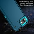 thumbnail image 2 of RegSun for iPhone 16e Case,Shockproof 3-Layer Full Body Protection [Without Screen Protector] Rugged Heavy Duty High Impact Hard Cover Case for iPhone 16e 2025,Turquoise, 2 of 6