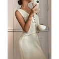 thumbnail image 2 of Women'S 2 Piece Sweater Skirt Sets Sleeveless V Neck Knit Ribbed Vest Tops Midi Skirt  L, 2 of 8