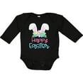 thumbnail image 3 of Inktastic Happy Easter with Bunny Ears and Flowers Boys or Girls Long Sleeve Baby Bodysuit, 3 of 5
