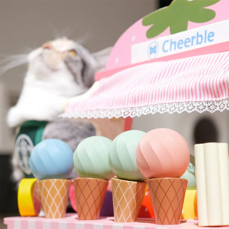Ice Cream Ball: Cheerble M2 Interactive Silicone-Covered Cat Ball