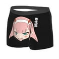 thumbnail image 2 of Custom Kawaii Zero Two Underwear Men Stretch Darling In The Franxx Anime Boxer Briefs Shorts Panties Soft Underpants For Homme, 2 of 7