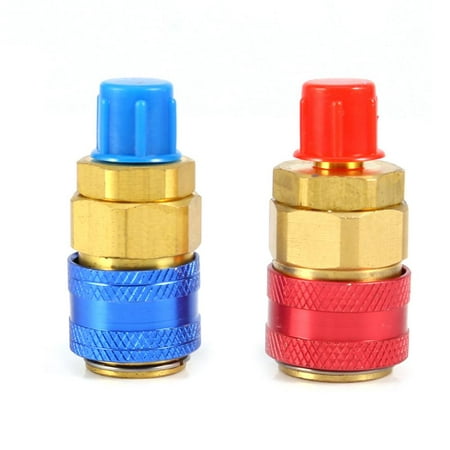 

Famure 1 Pair Low High R134a AC Quick Connectors R134A Low High Side Auto Car Quick Coupler Connector R134A H/L Brass Adapters Air Conditioning Refrigerant Adjustable AC Manifold Gauge applied