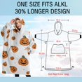 thumbnail image 4 of Oversized Wearable Blanket Hoodie,Classic Halloween Pumpkins Pattern Sherpa Blanket Hoodie with Super Pockets,Super Warm Fuzzy Pullover for Women & Men, 4 of 6
