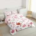thumbnail image 3 of Feelyou Bowknot Cowgirl Boot Full Size Comforter Sets, Cartoon Cherry Love Heart Bedding Comforter Set, Teens Kids Girls Women Reversible Bedding Sets, Breathable Home Decor, 3pcs, 3 of 8