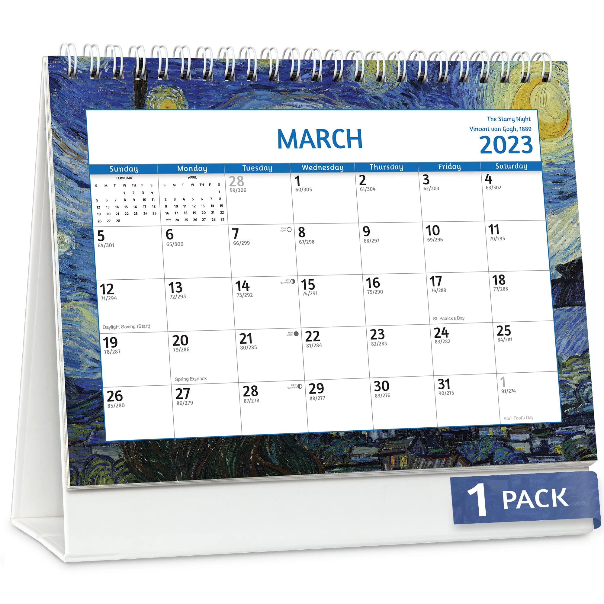 1PC 2020 Calendar Cartoon Mini Cat Hamster Desktop Paper Daily Scheduler Table 