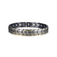 thumbnail image 1 of Men's Health Magnetic Anklet Black & Gold Tone Stainless Steel Bio Energy Power, 1 of 4