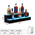 thumbnail image 4 of Qinaqin 2 Niveles 30 Inch Bottle cm de Profundidadisplay Estante Bar Shelves con Remote & App Control 16 Colors 4 Music Modes Acrylic Lighted para Liquor, 4 of 7