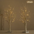 thumbnail image 2 of NOWSTO Birch Tree with Lights, 2 Pack 2FT Tree Indoor, 24 Pcs LED Warm White Lights, Christmas Home Wedding Decor Tabletop Tree Decoration, 2 of 6