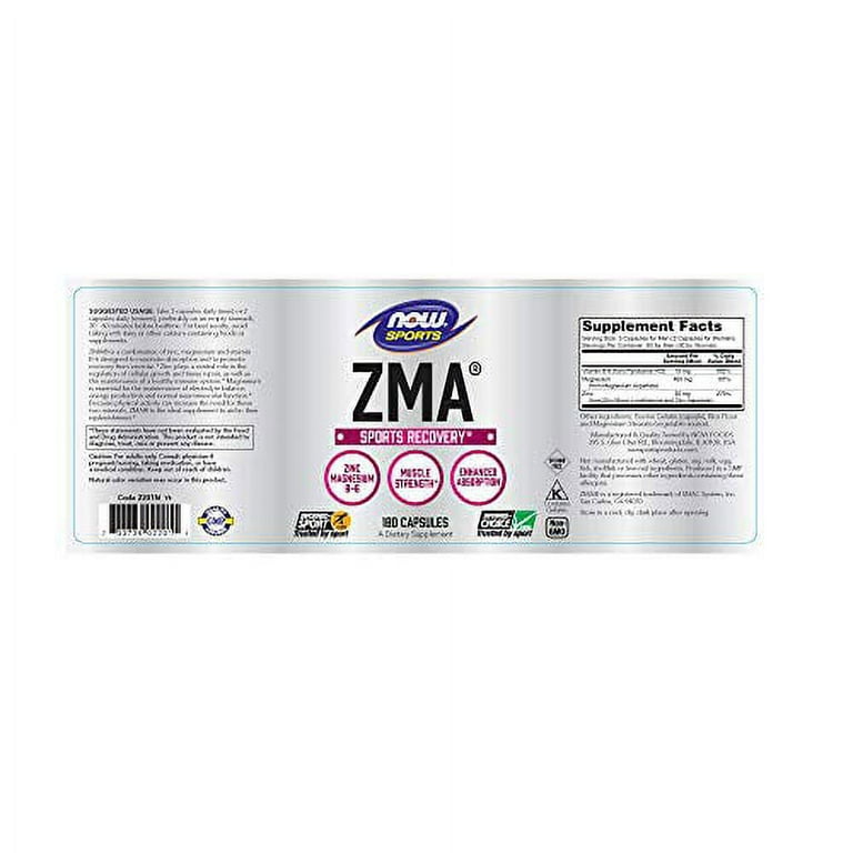 ZMA Supplement, Zinc L-Carnosine, Magnesium, Vitamin B6