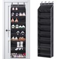 thumbnail image 1 of ZYNERY 163cm 10 Tier over The Door Shoe Rack，Hanging Shoe Organizer Suitable for Foyer Storage ，Hanging Shoe Rack  for Closet Storage Boots（Black）, 1 of 7