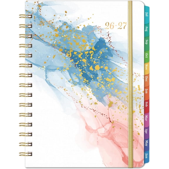 Planner 2026-2027 - 2026-2027 Planner Weekly and Monthly, 8.5'' X 6.4'' | Weekly Monthly Planners from July 2026 - June 2027, 12 Month Planner with Colorful Tabs, Elastic Closure, Pocket
