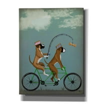 Epic Graffiti 'Boxer Tandem' by Fab Funky Canvas Wall Art, 18"x26"