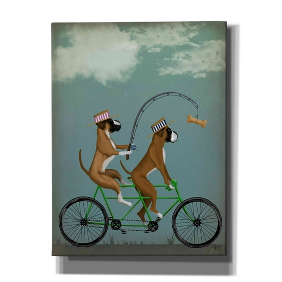 Epic Graffiti 'Boxer Tandem' by Fab Funky Canvas Wall Art, 12"x16"