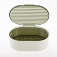 thumbnail image 3 of 1 Pc Portable Soap Dish Double Layer Clear Green Soap Dish for Bathroom 5.91"x4.33"x2.17", 3 of 6