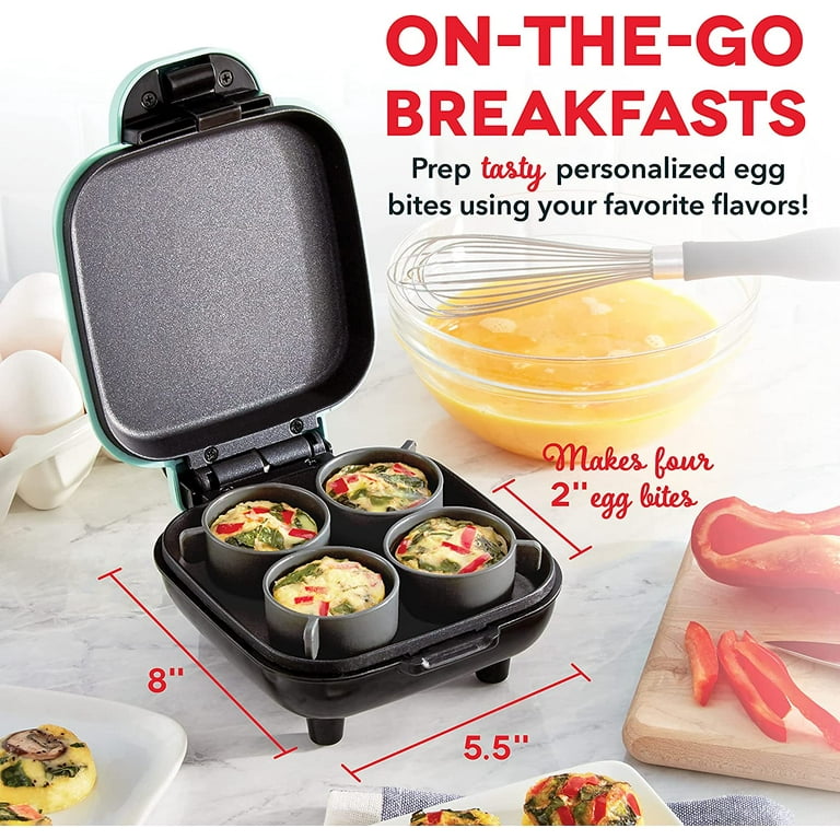 DASH Deluxe Egg Bite Maker Sous Vide Style w/ Silicone Molds for Breakfast  Aqua