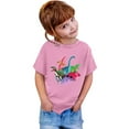 thumbnail image 3 of Hiijoy Little Girls Graphic T-Shirt Dinosaur Print Short Sleeved T Shirt, Sizes 1-13, 3 of 3