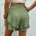 thumbnail image 4 of fatyb Womens Flowy Shorts Wide Leg Ruffle Tiered Casual Shorts Elastic High Waist Summer Shorts Beachwear, 4 of 7