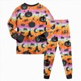 thumbnail image 4 of TOWED22 Toddler Halloween Pajamas Boys Girls Baby Pumpkin Ghost Graphic Pjs Sets Kids Snug fit 2pcs Long-Sleeve Sleepwear, 4 of 9