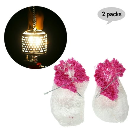 Upright Gas Mantle 2 PCS Outdoor Camping Light Lamp Lantern Mantles Lampwick Tent Gas Lamp Cover Gauze Inverted Mantles ()