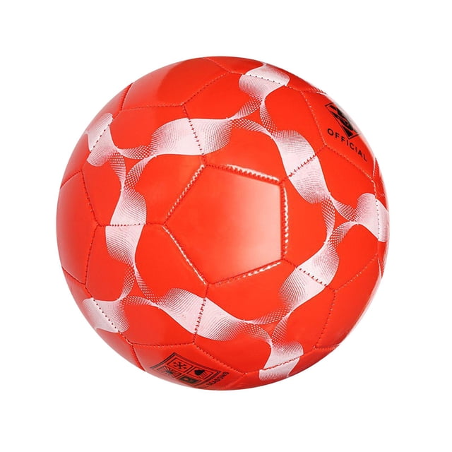 Balón de fútbol tamaño 5 Fútbol premium para niños, adolescentes, adultos, interior y exterior Rojo