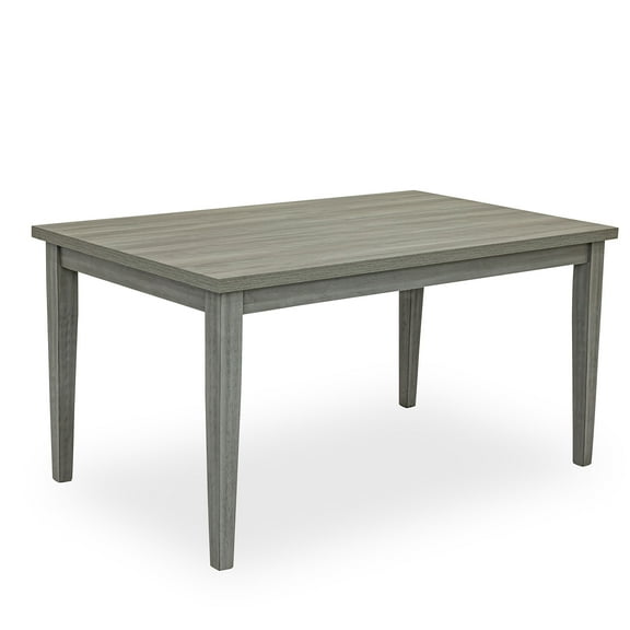 JERFIT 6-Person Modern Dining Table for Kitchen & Dining Room, Rectangular Wood Table with Gray Finish, Contemporary Design