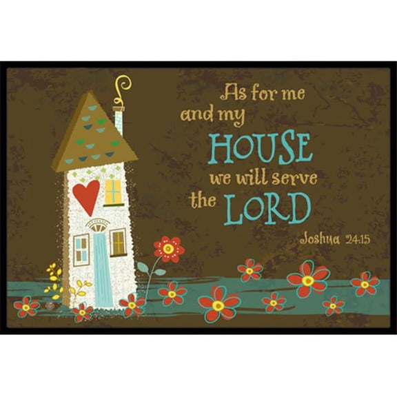 Carolines Treasures As for Me & My House Indoor or Outdoor Mat- 24 x 36