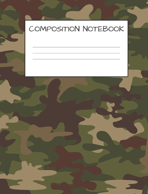 Back to School Student Toddler Pre-School Elementary School Classroom Teacher Student Camoflauge Camo Army Spiral Composition Notebook Index Card Pencils Pencil Case Pouch 
