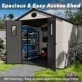 thumbnail image 6 of 8ft×8ft Outdoor Spacious Resin Storage Shed, 6 of 10